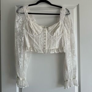 For Love & Lemons - CHEYENNE LACE BUSTIER TOP